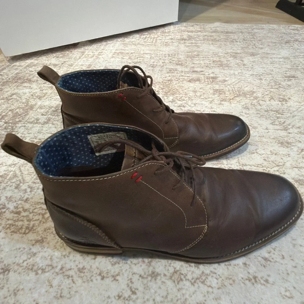 Original Penguin Monty Chukka Boots Size 13 Mens Leather Lace Up Brown